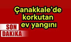 Çanakkale’de korkutan ev yangını