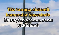 Yüz tanıma sistemli kameralar sayesinde 29 suçtan aranan zanlı yakalandı