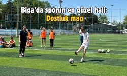 Biga’da sporun en güzel hali: Dostluk maçı