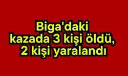 Biga'daki kazada 3 kişi öldü, 2 kişi yaralandı
