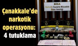 Çanakkale'de Uyuşturucu Operasyonunda 4 Zanlı Tutuklandı