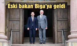 Eski bakan Biga’ya geldi