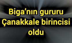 Biga’nın gururu Çanakkale birincisi oldu