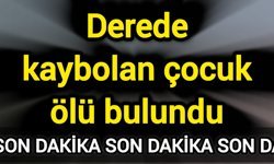 Derede kaybolan çocuk ölü bulundu