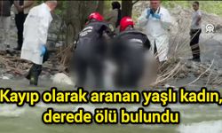 Kayıp olarak aranan yaşlı kadın, derede ölü bulundu