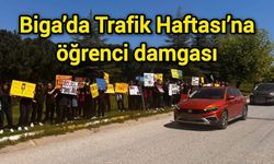 Biga’da Trafik Haftası’na öğrenci damgası