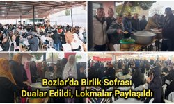 Bozlar’da Birlik Sofrası: Dualar Edildi, Lokmalar Paylaşıldı