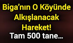 Biga’nın O Köyünde Alkışlanacak Hareket! Tam 500 tane…