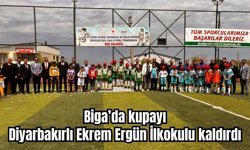 Biga’da kupayı Diyarbakırlı Ekrem Ergün İlkokulu kaldırdı