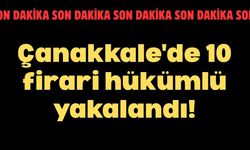 Çanakkale'de 10 firari hükümlü yakalandı!