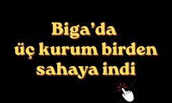Biga’da üç kurum birden sahaya indi