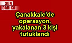 Çanakkale'de operasyon, yakalanan 3 kişi tutuklandı