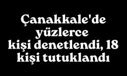 Çanakkale'de yüzlerce kişi denetlendi, 18 kişi tutuklandı