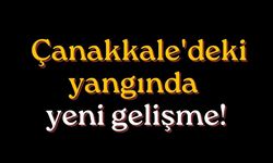 Çanakkale'deki yangında yeni gelişme!