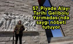 57. Piyade Alayı Tarihi Gelibolu Yarımadası'nda saygı nöbeti tutuyor