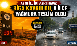 Çanakkale’de İki Farklı Mevsim: Biga yanarken o ilçeyi sağanak vurdu