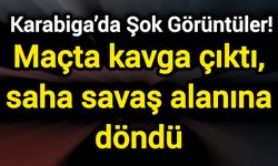 Karabiga’da Şok Görüntüler! Maçta kavga çıktı, saha savaş alanına döndü