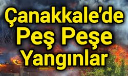 Çanakkale'de Peş Peşe Yangınlar!