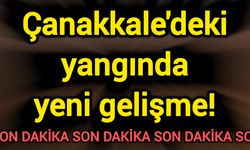 Çanakkale'deki yangında yeni gelişme!