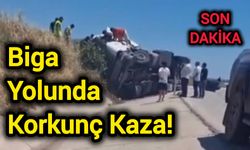 Biga Yolunda Korkunç Kaza!
