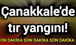 Son Dakika: Çanakkale'de tır yangını!