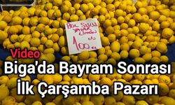 Biga'da Bayram Sonrası İlk Çarşamba Pazarı