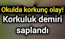 Okulda korkunç olay! Korkuluk demiri saplandı