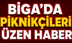 Biga’da piknikçileri üzen haber