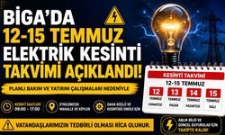 Biga’da 12-15 Temmuz Elektrik Kesintisi Takvimi Açıklandı!