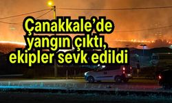 Çanakkale’de yangın çıktı, ekipler sevk edildi
