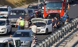 İstanbul Tekirdağ yolunda 7 araç birbirine girdi! (Video)