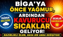Biga'ya Önce Yağmur, Ardından Kavurucu Sıcaklar Geliyor!