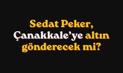 Sedat Peker, Çanakkale’ye altın gönderecek mi?