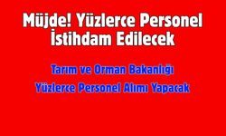 Tarım ve Orman Bakanlığı Yüzlerce Personel Alımı Yapacak