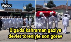 Biga'da kahraman gaziye devlet töreniyle son görev