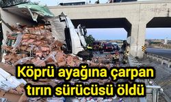 Köprü ayağına çarpan tırın sürücüsü öldü