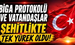 Biga Protokolü ve Vatandaşlar Şehitlikte Tek Yürek Oldu!