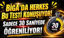 Biga'da herkes bu testi konuşuyor: Sadece 30 saniyede öğreniliyor!