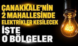 Çanakkale’nin 2 mahallesinde elektrikler kesilecek! İşte o bölgeler...