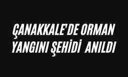 Çanakkale'de orman yangını şehidi anıldı
