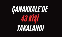 Çanakkale'de 43 kişi yakalandı