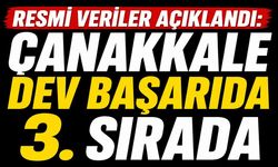 Resmi veriler açıklandı: Çanakkale dev başarıda 3. sırada