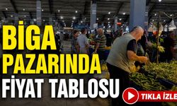 Biga pazarında fiyat tablosu
