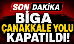 Yangın Biga Çanakkale yolunu kapattı!