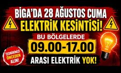 Biga’da 28 Ağustos Cuma Bu Bölgelerde 09.00-17.00 Arası Elektrik Yok