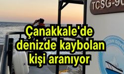 Çanakkale'de denizde kaybolan kişi aranıyor (Video)