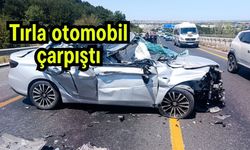 Tırla otomobil çarpıştı