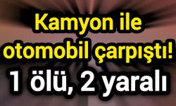 Kamyon ile otomobil çarpıştı! 1 ölü, 2 yaralı