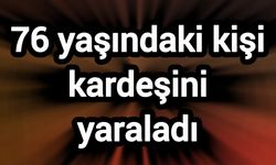 76 yaşındaki kişi kardeşini yaraladı