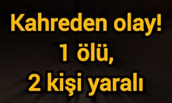 Kahreden olay! 1 ölü, 2 kişi yaralı